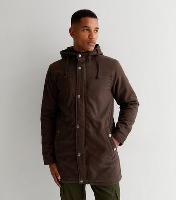 Only & Sons Heavyweight Hooded Puffer Jacket in Natural for Men | Lyst