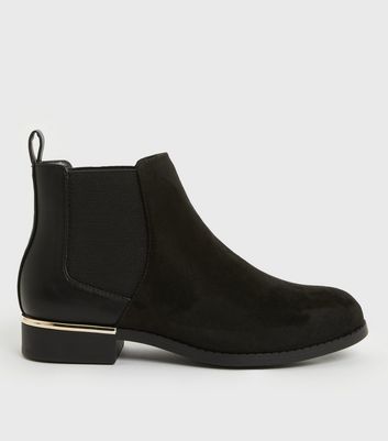 new look black suede chelsea boots