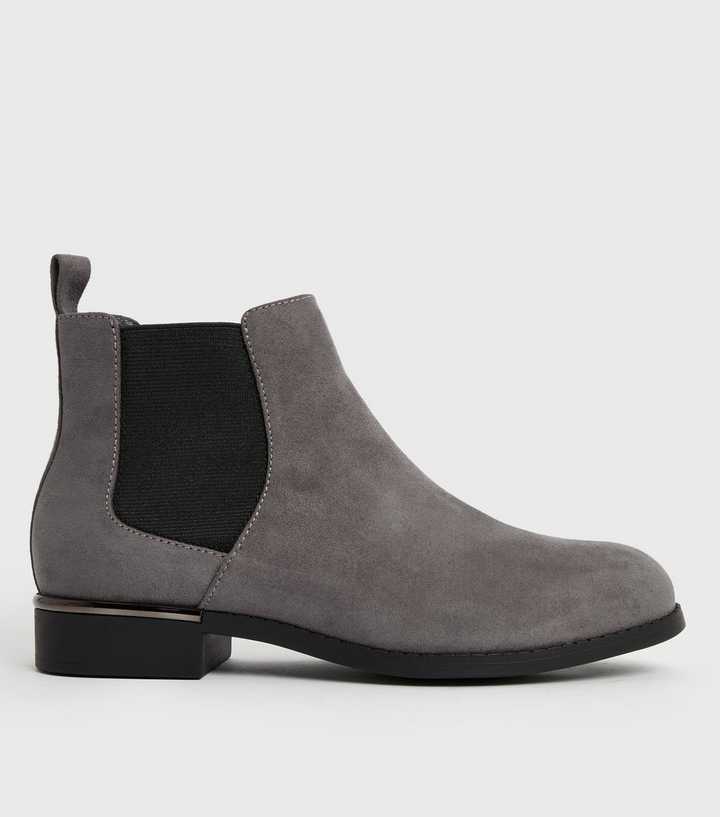 Suede Chelsea Grey Suede Boots Womens Womens Hush Puppies Grey