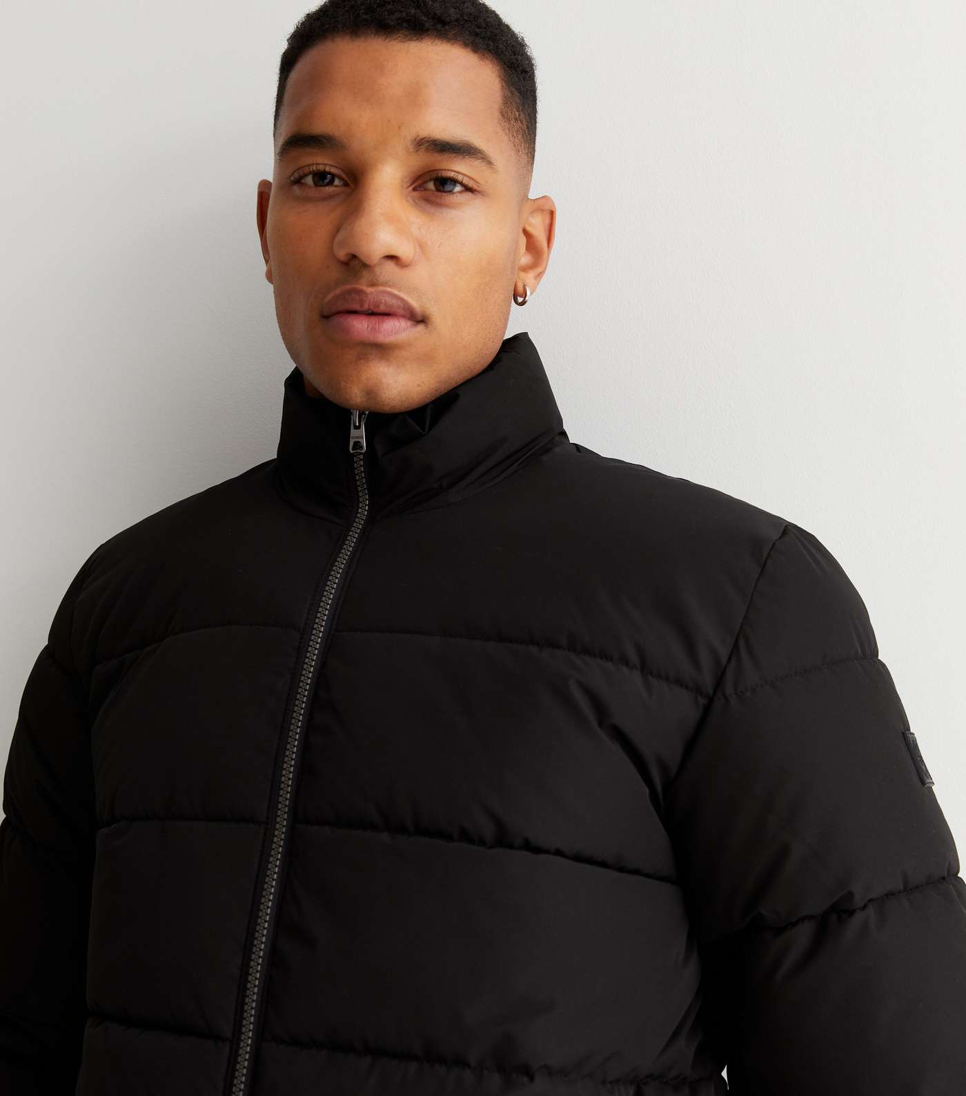 Only & Sons Black Puffer Jacket Image 3