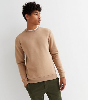 Tan crew 2025 neck sweatshirt