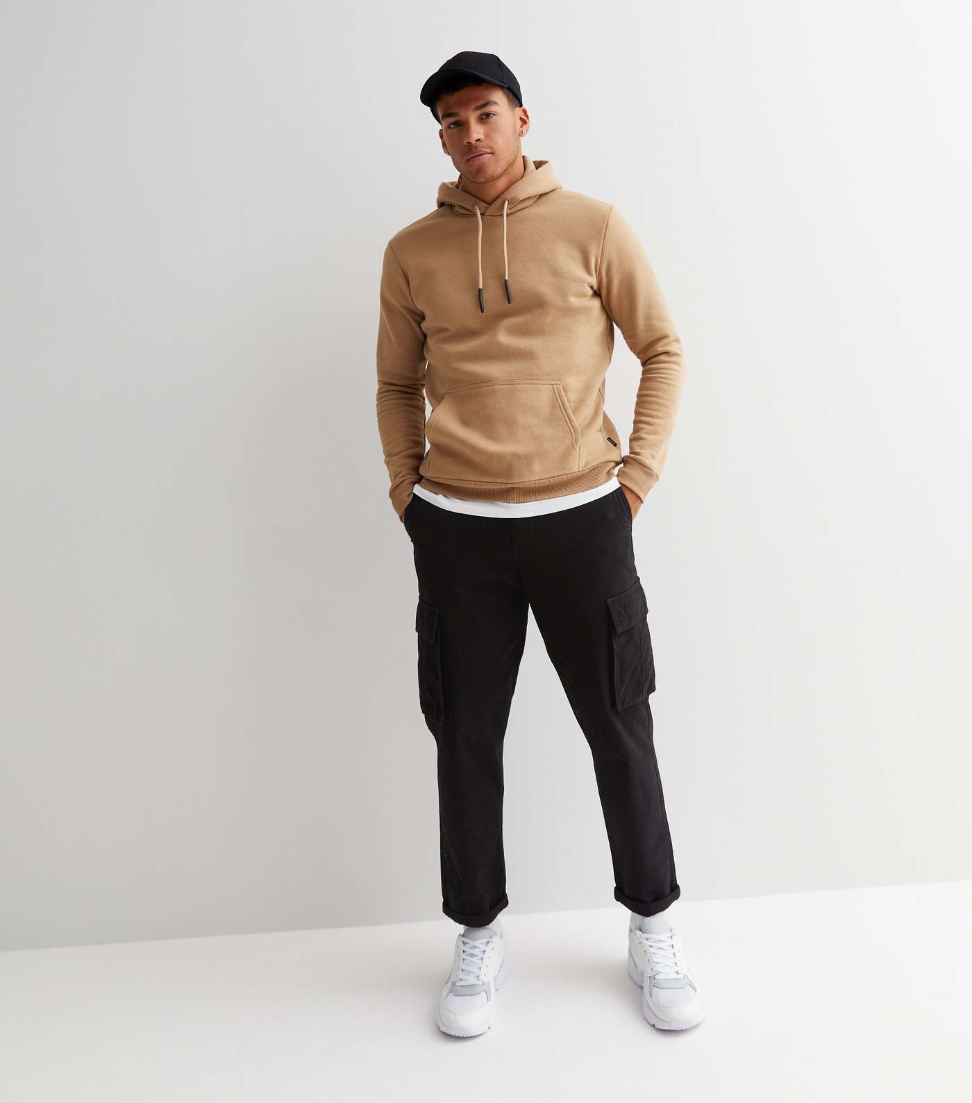 Only & Sons Light Brown Pocket Hoodie Image 3