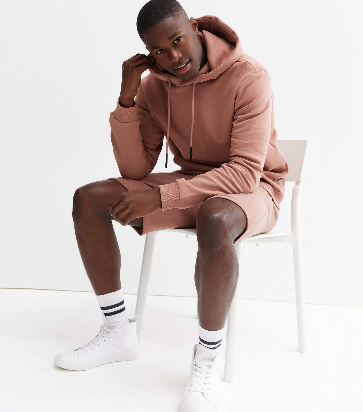 Only & Sons Mid Pink Pocket Hoodie Image 3