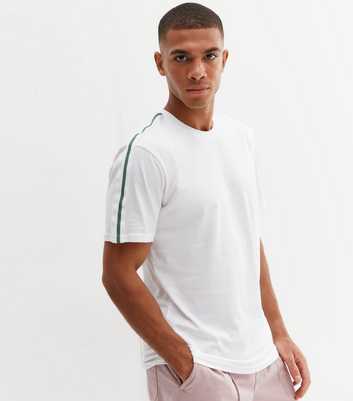 Only & Sons White Stripe Sleeve T-Shirt