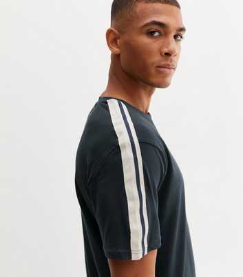 Only & Sons Navy Stripe Sleeve T-Shirt