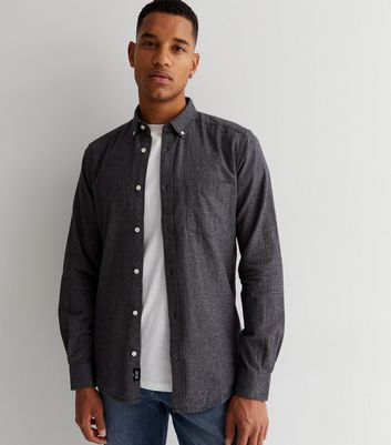 Only & Sons Dark Grey Long Sleeve Shirt New Look