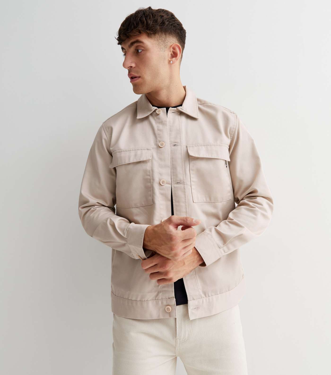 Only & Sons Stone Double Pocket Overshirt