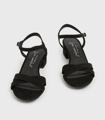 new look black suede sandals