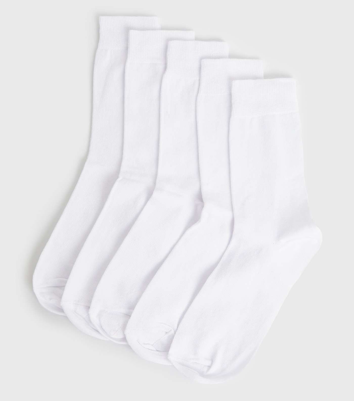 5 Pack White Ankle Socks