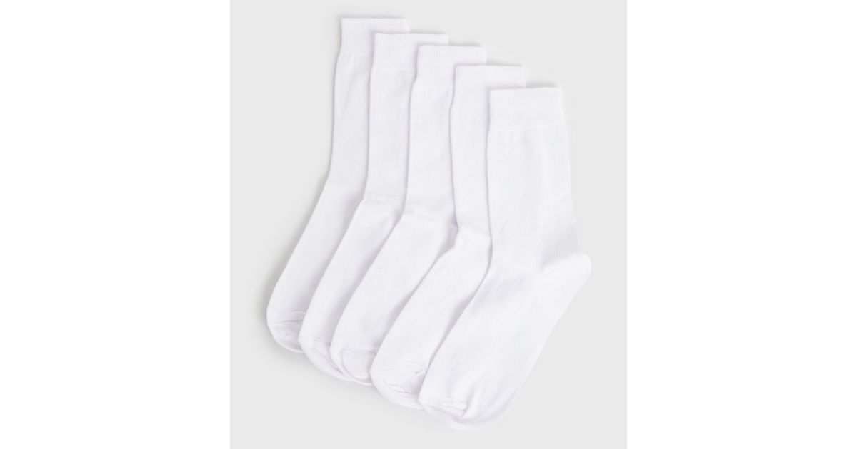 5 Pack White Ankle Socks New Look 5-pack-white-ankle-socks-new-look