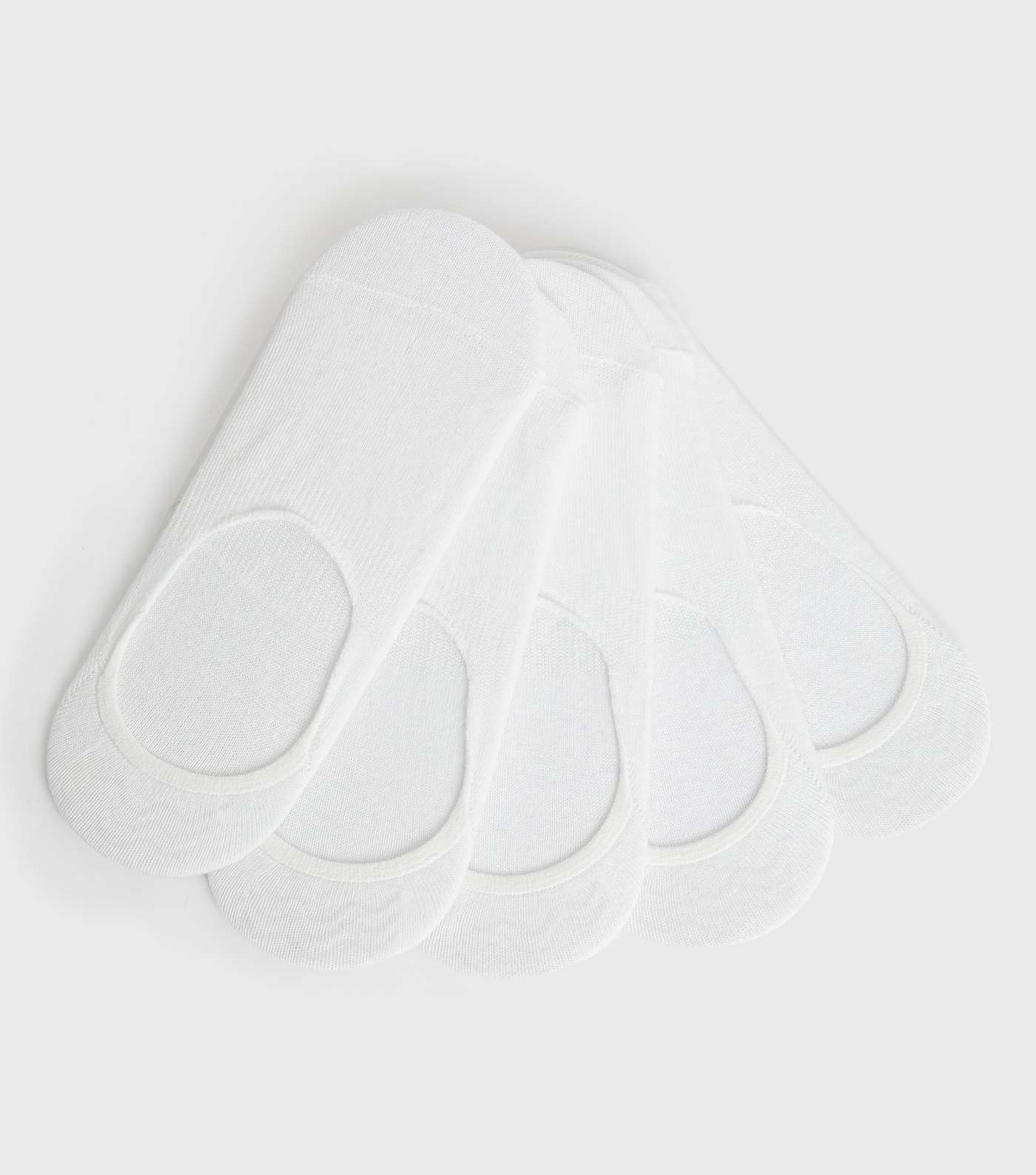 5 Pack White Invisible Liner Socks