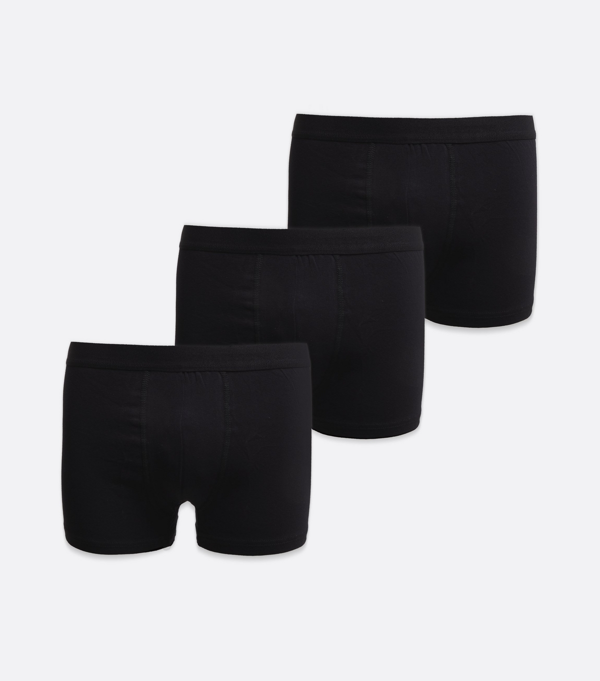 Men's 3 Pack of Black Cotton Blend Boxers New Look