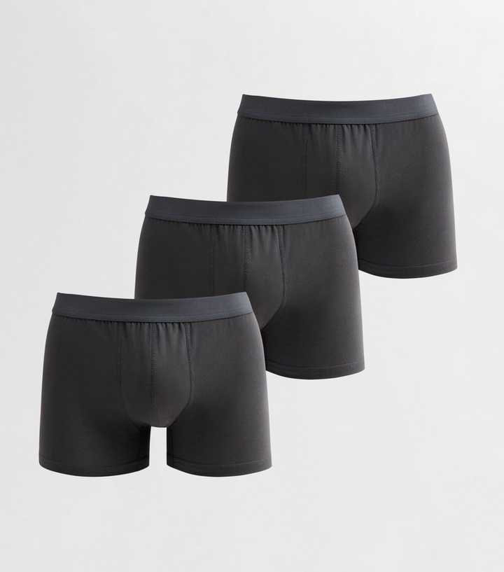 Pack of 3 Dark Grey Jersey Boxers