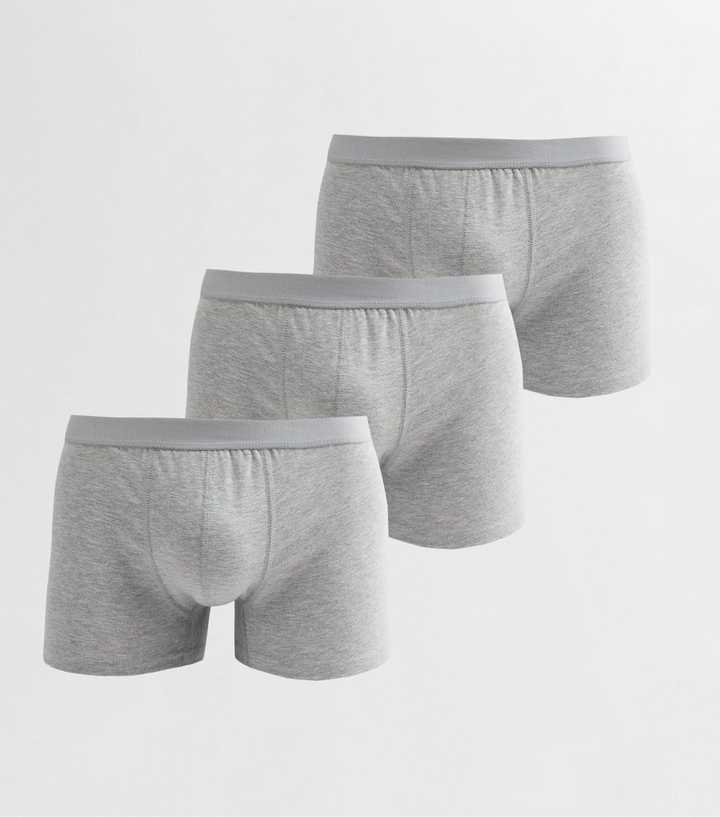 3 Pack Grey Marl Jersey Boxers