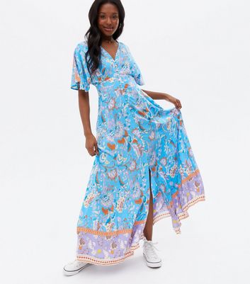 new look blue vanilla maxi dress