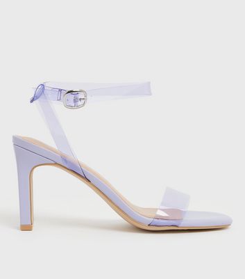 Purple clearance clear heels