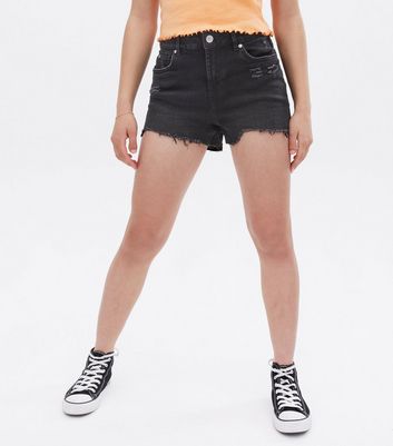 black levi mom shorts