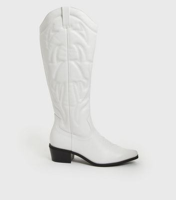 White cowboy shop boots womens