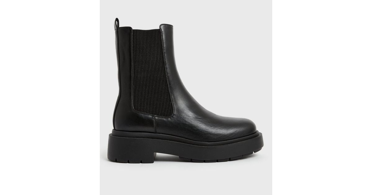 Girls Black High Ankle Chunky Boots | New Look