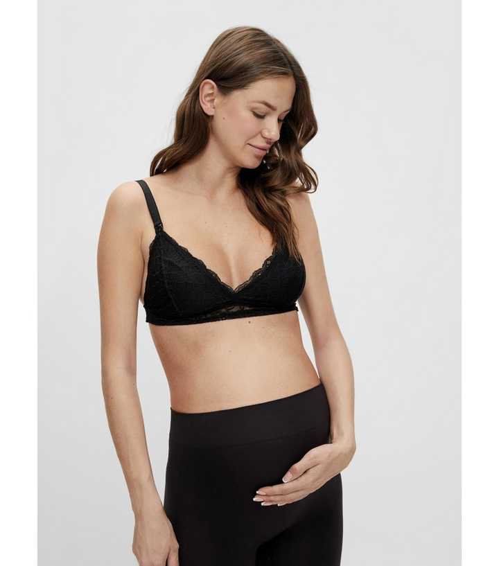 Mamalicious Maternity Black Lace Nursing Bra