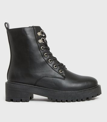 Girls black cheap biker boots