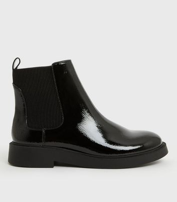 Black patent childrens boots sale