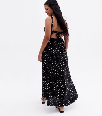 Damen Bekleidung Black Spot Tie Back Maxi Beach Dress Damen Bekleidung Black Spot Tie Back Maxi Beach Dress