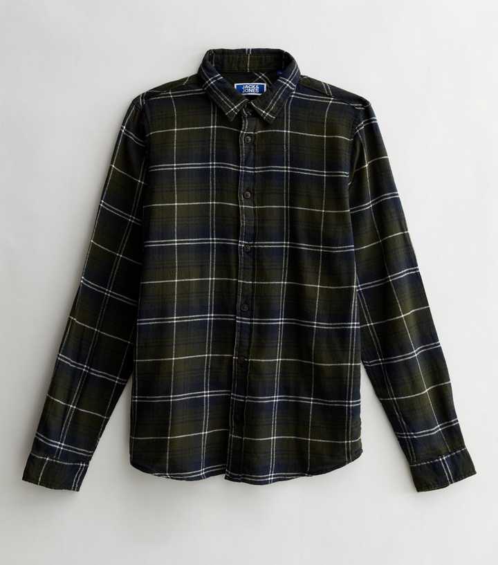 Khaki Plaid Flannel Shirt