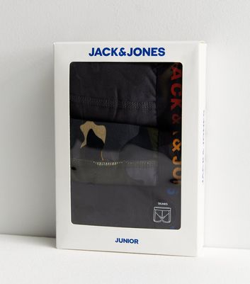 Jack & Jones Junior 3 Pack Khaki Camo Boxers