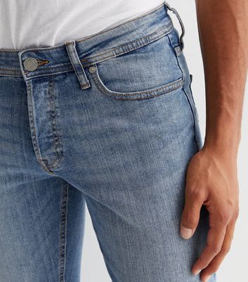 Men's Jack & Jones Bright Blue Slim Fit Jeans New Look