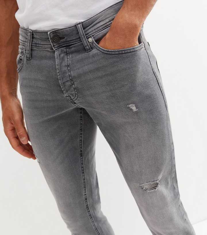 https://media3.newlookassets.com/i/newlook/831476006M2/mens/mens-clothing/mens-jeans/jack-jones-grey-ripped-slim-fit-jeans.jpg?strip=true&qlt=50&w=720