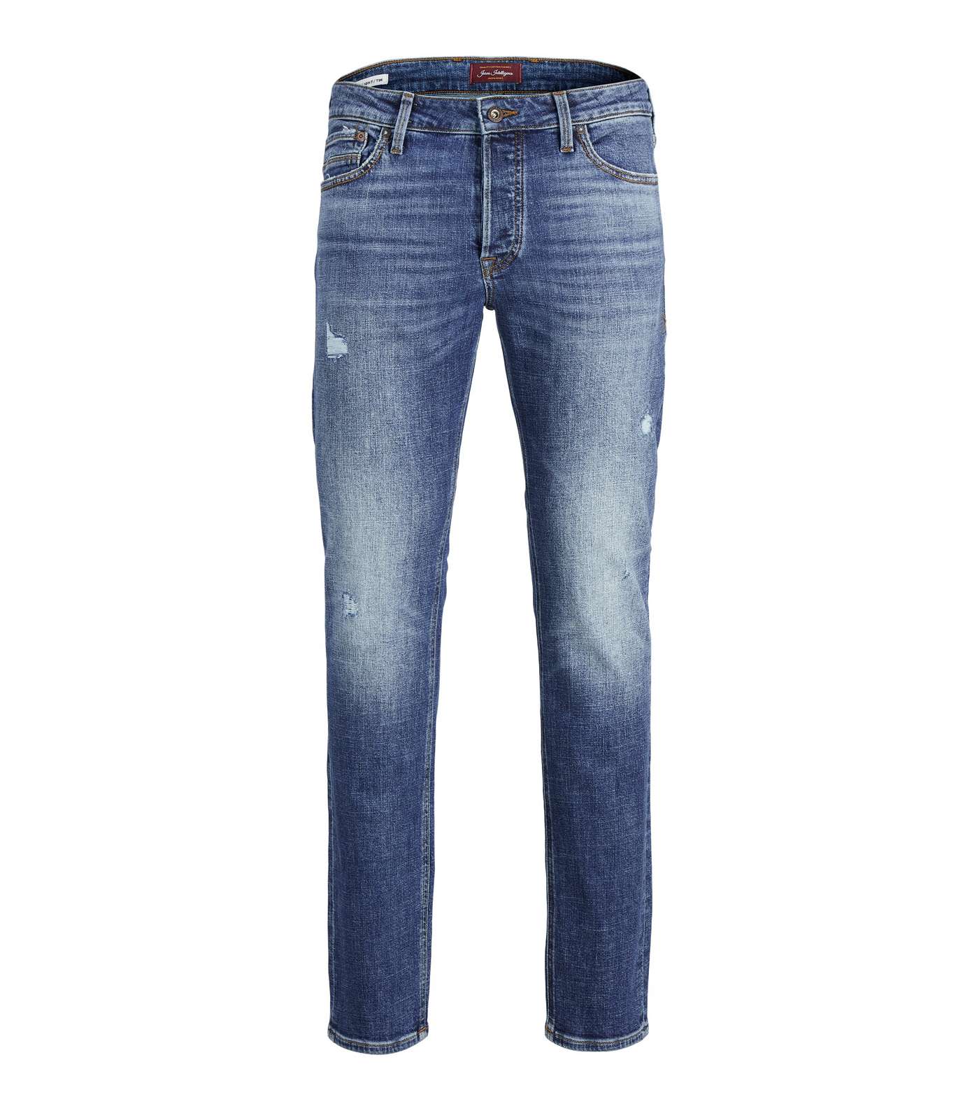 Jack & Jones Blue Vintage Ripped Regular Fit Jeans Image 5
