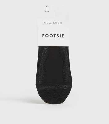 Black Lace Footsie Socks