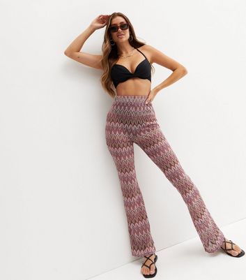 Multicoloured Zig Zag Crochet Flared 