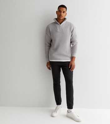 Jack & Jones Black Woven Cuffed Joggers