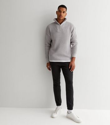 Jack & Jones Black Woven Cuffed Joggers