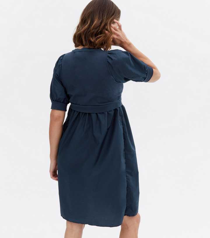 Mamalicious Maternity Bright Blue Mini Nursing Dress