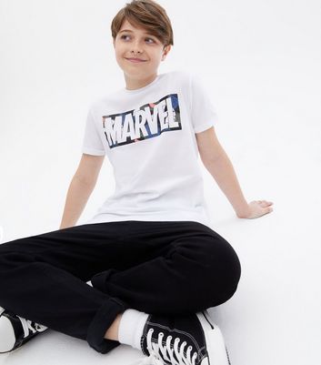 Name It White Marvel Logo T-Shirt | New 