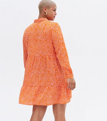 orange leopard dress