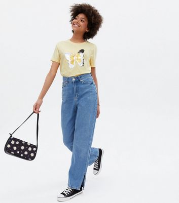 Name It Yellow Sequin Butterfly T-Shirt 