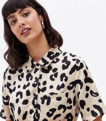 Click to view product details and reviews for Cameo Rose White Leopard Print Belted Midi Shirt Dress New Look.