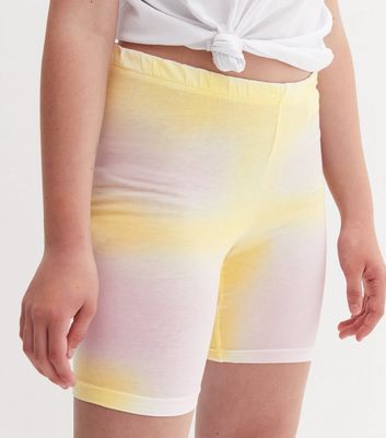 Teenager Bekleidung für Mädchen Name It White Tie Dye Cycling Shorts