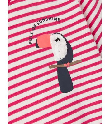 Name It Red Stripe Toucan Logo T-Shirt New Look