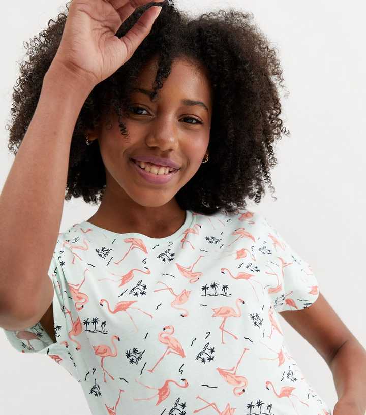 girls flamingo top
