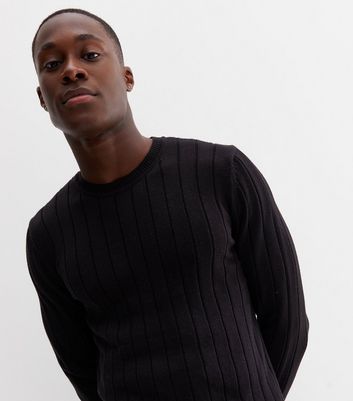 Black mens crew neck sweater online