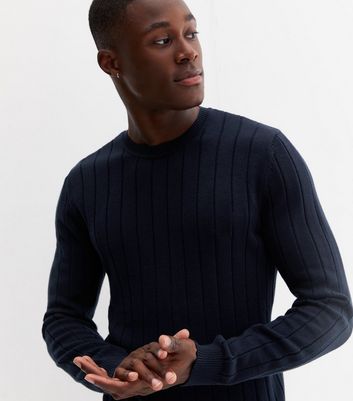 Mens navy polo outlet neck jumper