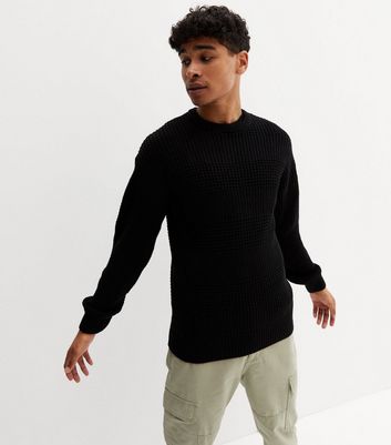 Black Stitch Stripe Relaxed Fit Jumper 