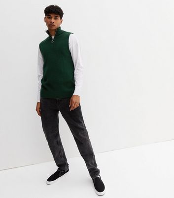 High Neck Sleeveless Vest Jumper 
