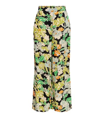 Click to view product details and reviews for Only Black Floral Wide Leg Trousers New Look.
