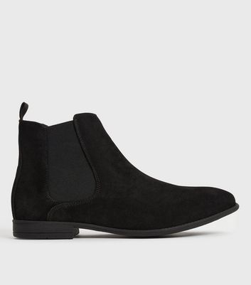 Black Suedette Chelsea Boots New Look